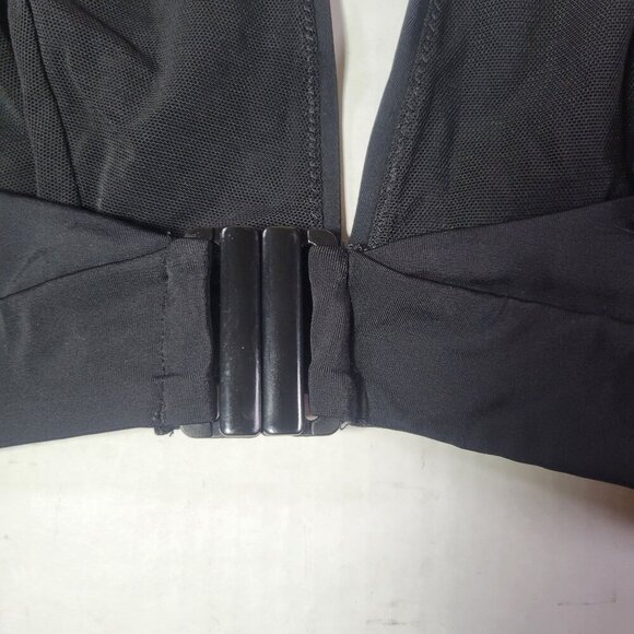 ASOS Design Black Adjustable Bralette Bikini Back Closure Top Size UK16/US12 - Picture 5 of 8